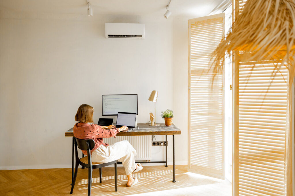 home with ductless ac system